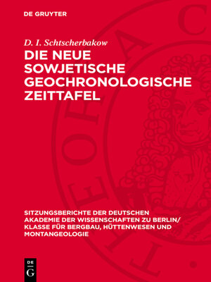 cover image of Die neue sowjetische geochronologische Zeittafel